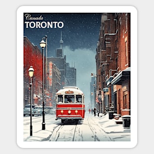 Toronto Canada Starry Night Vintage Poster Tourism Sticker